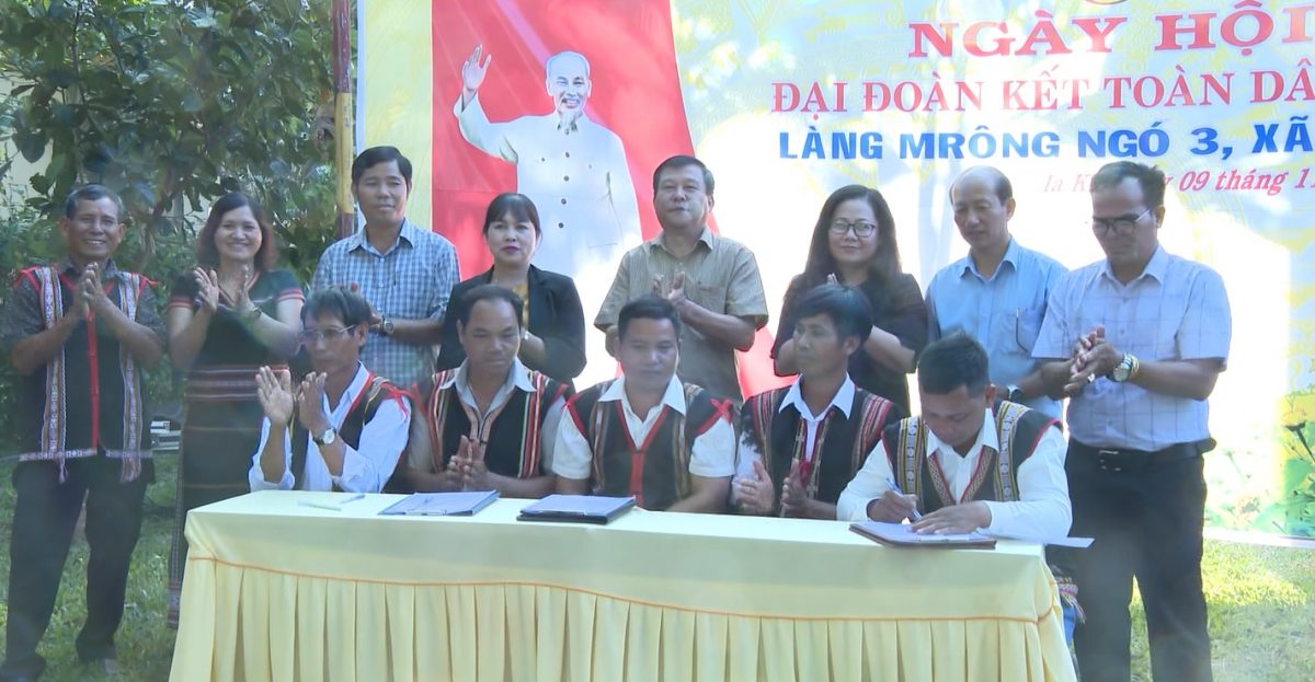 Đồng chí Thái Thanh Bình dự Ngày hội Đại đoàn kết toàn dân tộc năm 2022 ở xã Ia Ka, Chư Pah