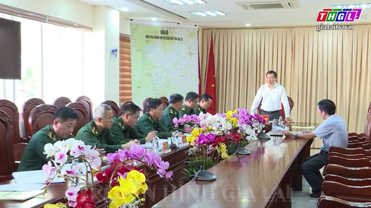 Phó Bí thư Tỉnh ủy, Chủ tịch UBND tỉnh Gia Lai Trương Hải Long làm việc với Ban Thường vụ Đảng ủy Bộ Chỉ huy Bộ đội Biên phòng tỉnh
