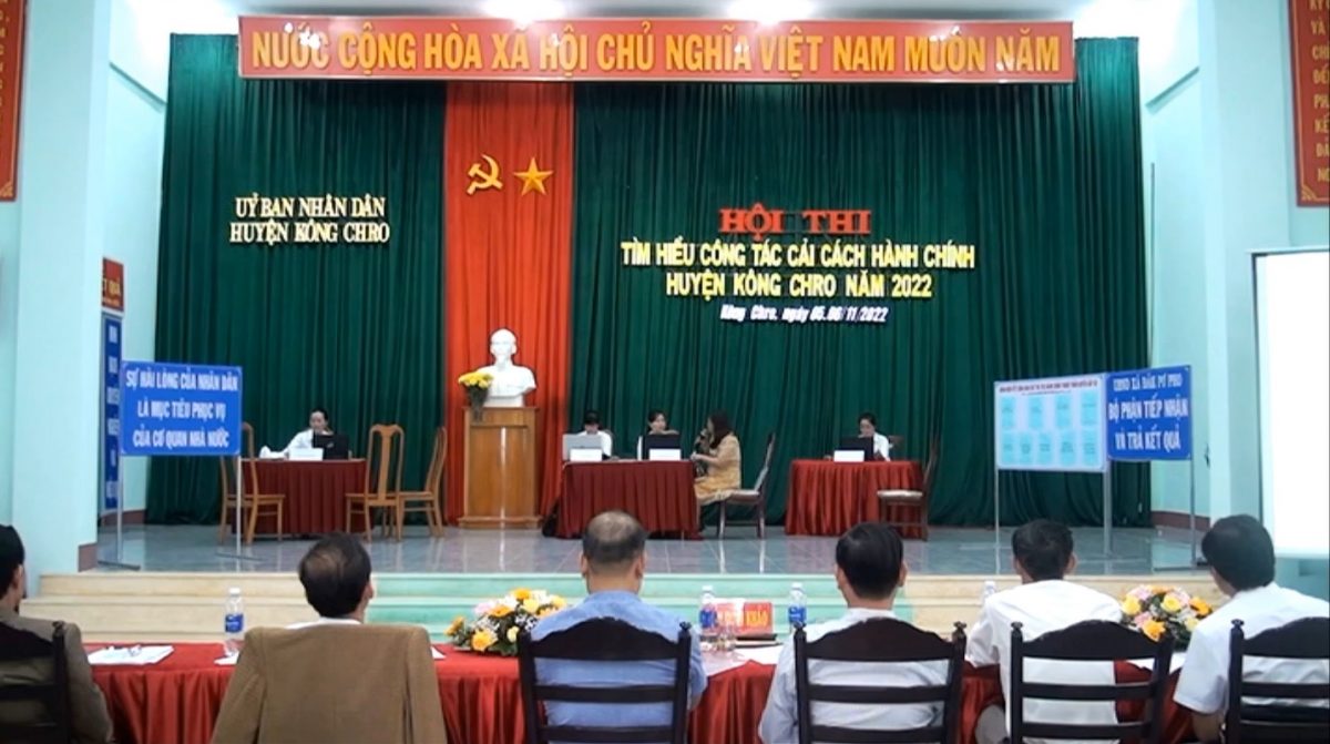 Huyện Kông Chro tổ chức Hội thi tìm hiểu công tác cải cách hành chính năm 2022