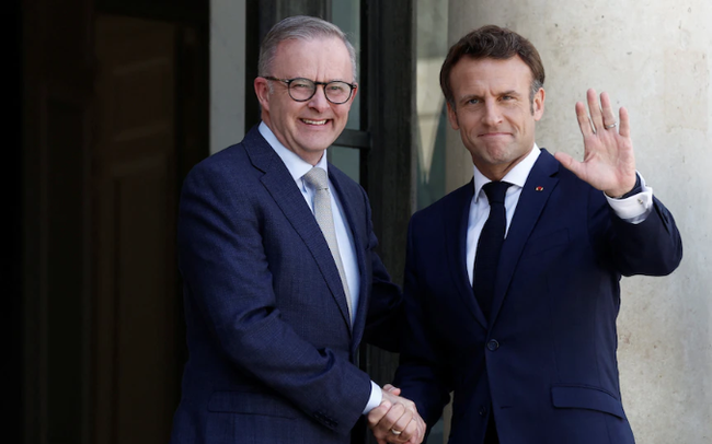 Tổng thống Pháp Macron: Đề nghị hợp tác cung cấp tàu ngầm với Australia vẫn “ở trên bàn”