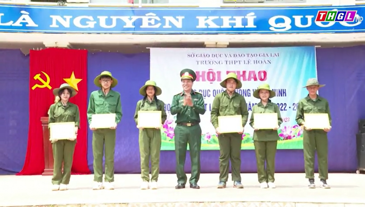 Ghi nhận tại Hội thao Giáo dục QP-AN Trường THPT Lê Hoàn, huyện Đức Cơ