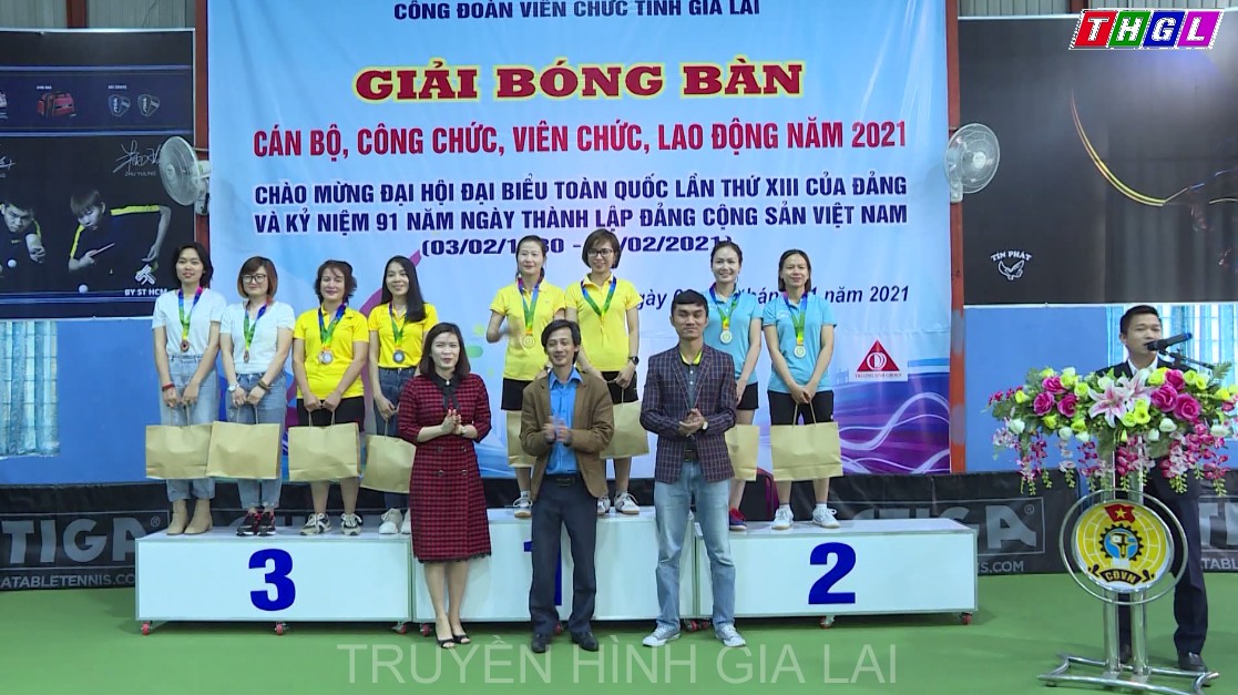 Bế mạc Giải bóng bàn cán bộ, công chức, viên chức, lao động năm 2021                 