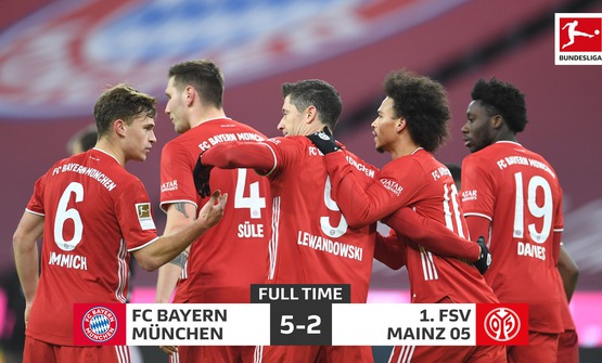 Bayern Munich 5-2 Mainz 05: Ngược dòng ngoạn mục!