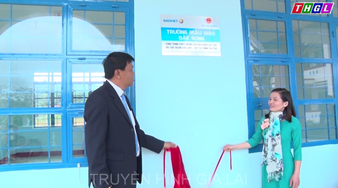 Khánh thành, bàn giao công trình Trường Mẫu giáo Đắk Rong, huyện Kbang