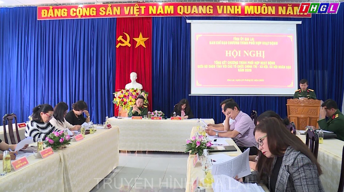 Tổng kết Chương trình phối hợp hoạt động giữa Bộ CHQS tỉnh Gia Lai với các tổ chức chính trị – xã hội, xã hội nhân đạo tỉnh năm 2020