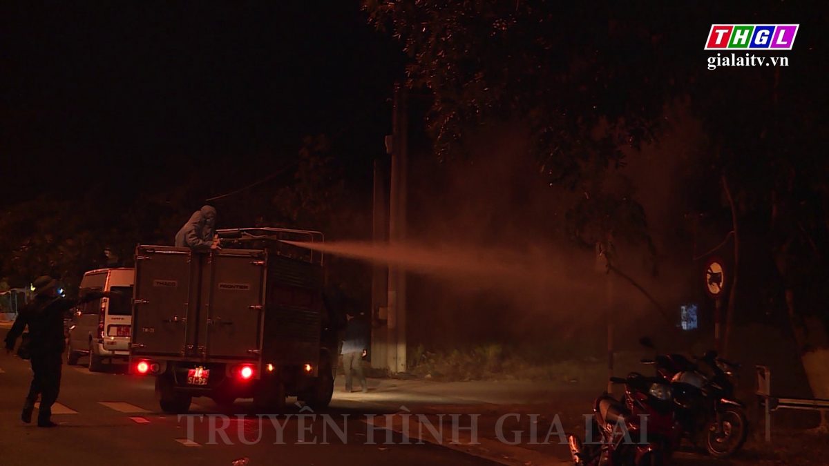 Hoàn thành phun tiêu độc khử khuẩn tại thị xã Ayun Pa và huyện Ia Pa