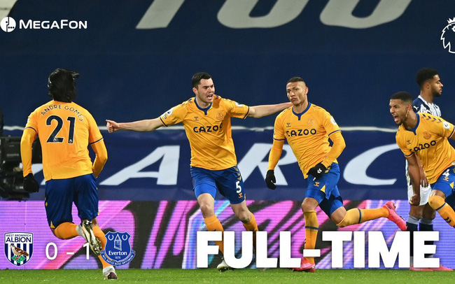 West Brom 0-1 Everton: Richarlison lập công, Everton thắng trận thứ 3 liên tiếp