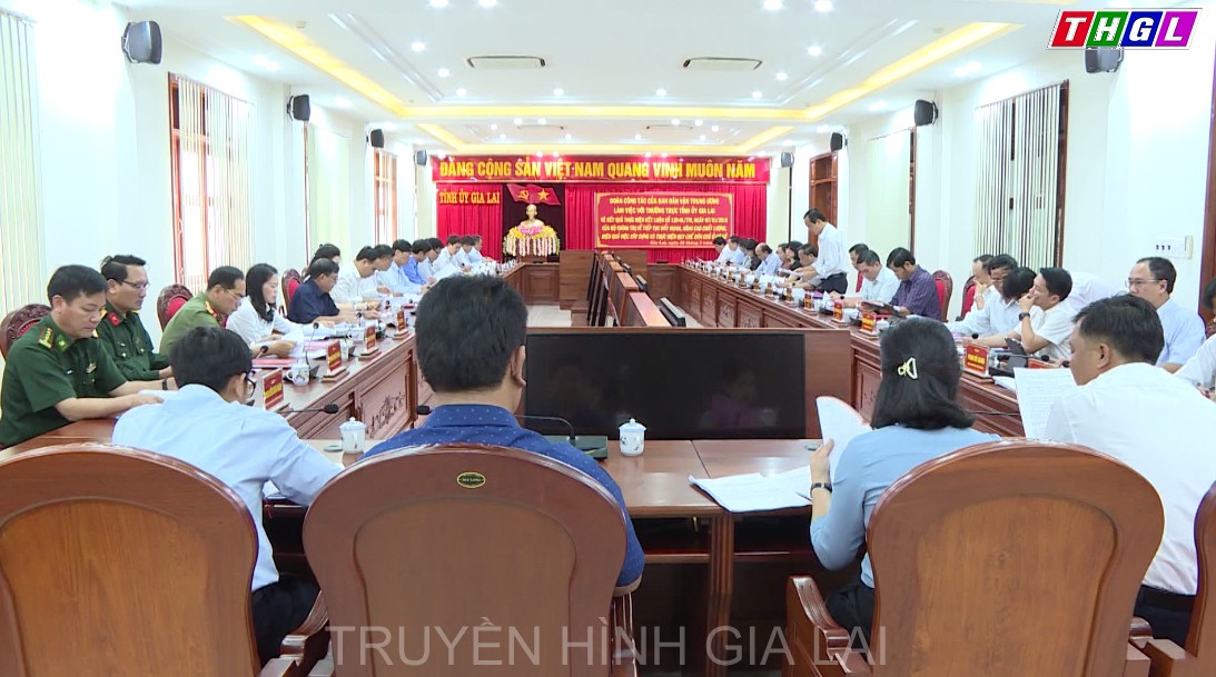 Đoàn công tác của Ban Dân vận Trung ương làm việc với Thường trực Tỉnh ủy Gia Lai