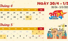 Giỗ Tổ Hùng Vương và dịp lễ 30/4, 1/5 được nghỉ mấy ngày?