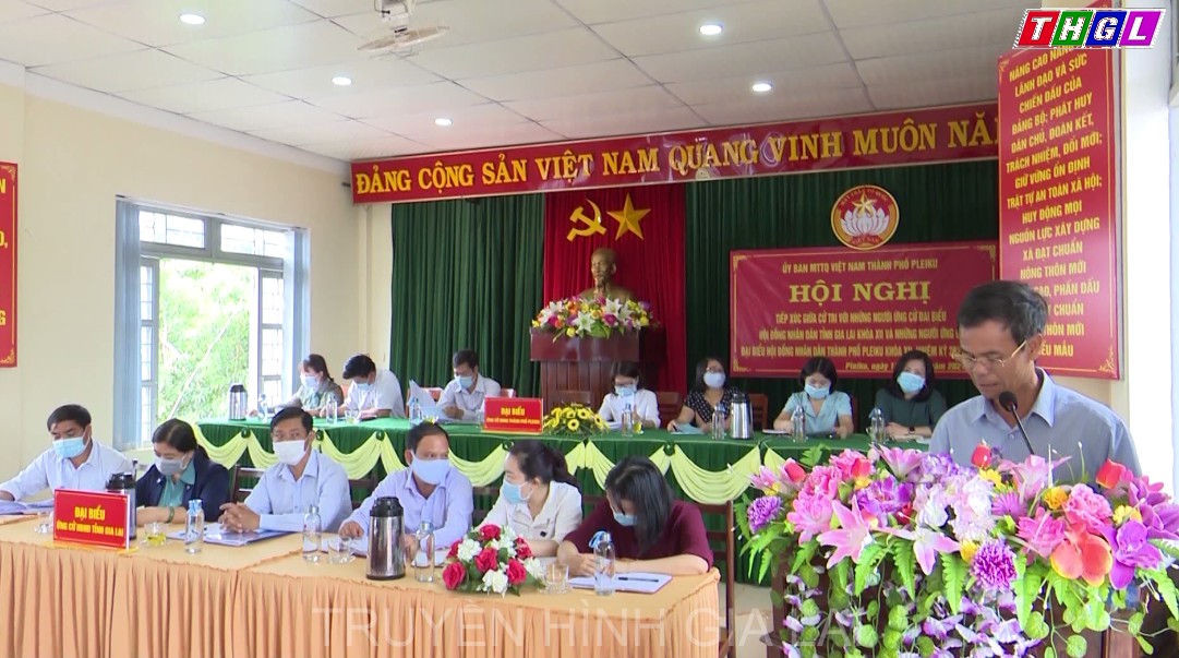 Các ứng cử viên đại biểu HĐND tỉnh, HĐND thành phố Pleiku đơn vị bầu cử số 2 tiếp xúc cử tri