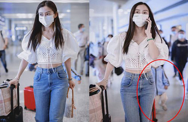 Angelababy cho con trai 4 tuổi chạy nhảy tự do ở sân bay