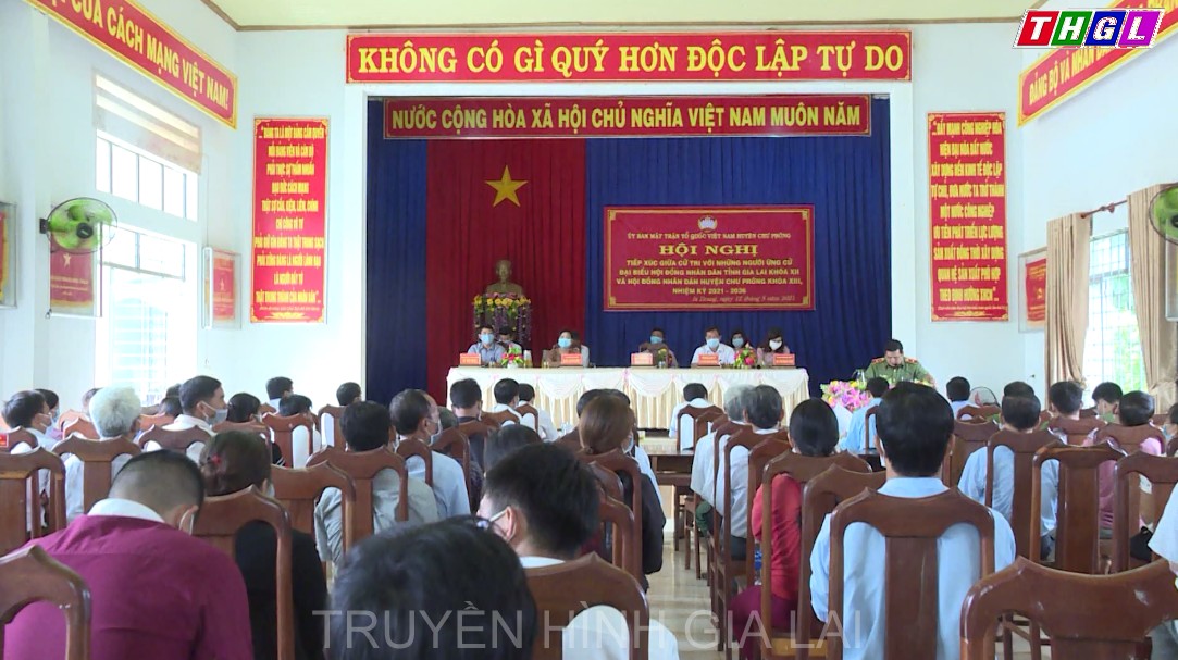 Ứng cử viên đại biểu HĐND tỉnh khóa XII đơn vị bầu cử số 6 tiếp xúc cử tri  huyện Chư Prông