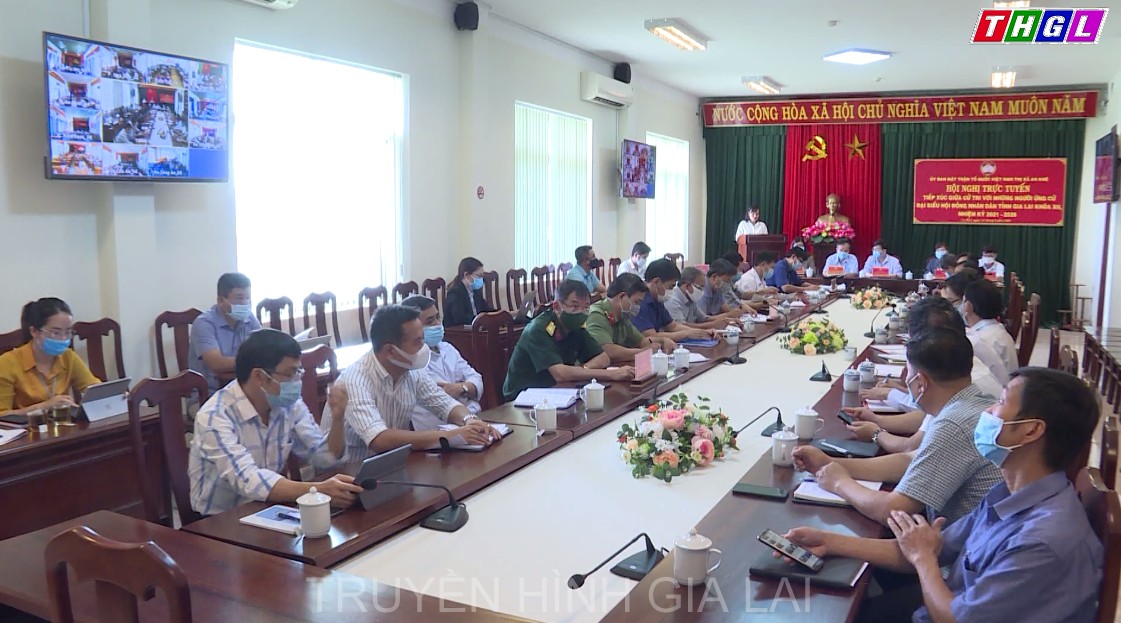 Hội nghị trực tuyến Tiếp xúc cử tri với những người ứng cử đại biểu HĐND tỉnh tại đơn vị bầu cử số 16 tại thị xã An Khê
