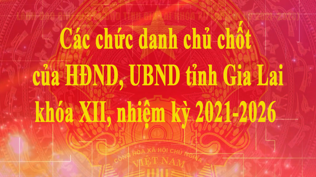 Các chức danh chủ chốt của HĐND và UBND tỉnh Gia Lai khóa XII, nhiệm kỳ 2021 – 2026