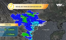 Ảnh hưởng bão số 2, nhiều khu vực ở Bắc Bộ, Trung Bộ có mưa lớn