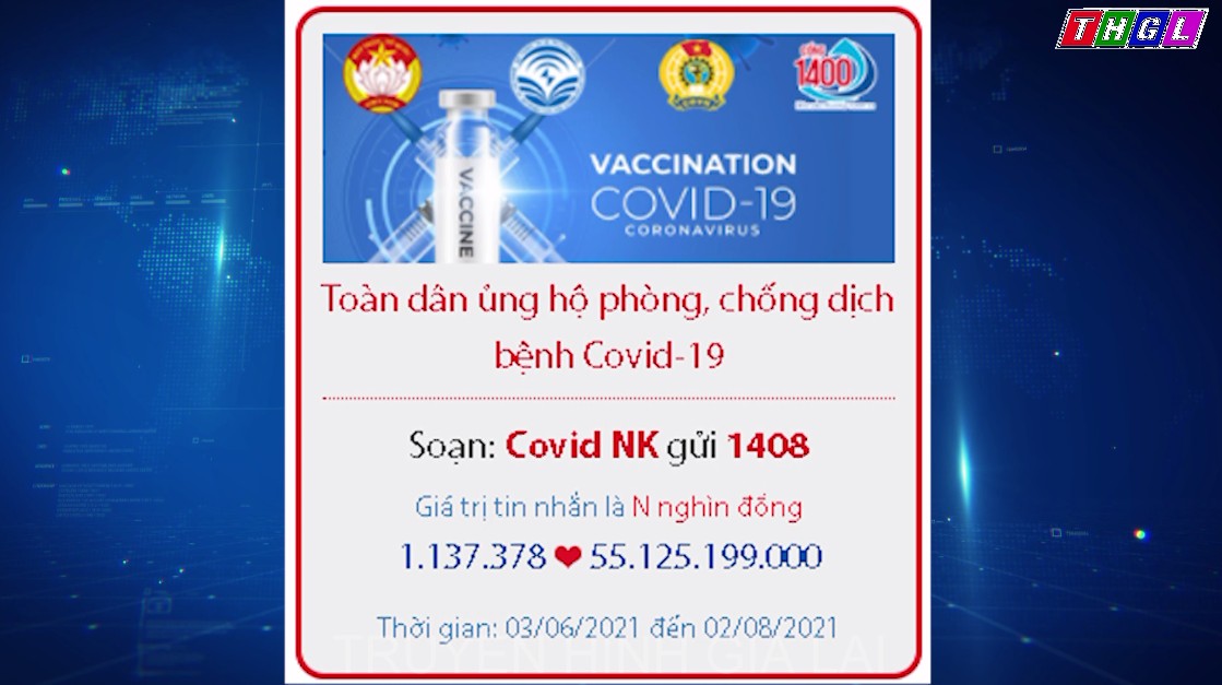 42.000 tin nhắn ủng hộ Quỹ vắc-xin phòng chống Covid-19 trong sáng nay (09/6)