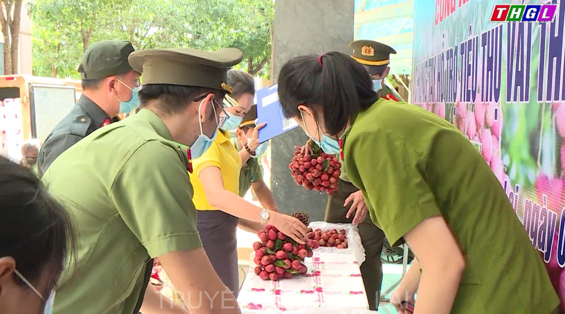 Công an tỉnh Gia Lai chung tay hỗ trợ tiêu thụ hơn 3,4 tấn vải thiều Bắc Giang