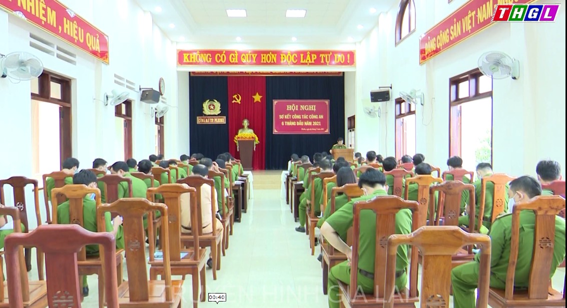 Công an Thành phố Pleiku tổ chức Hội nghị sơ kết 6 tháng đầu năm 2021