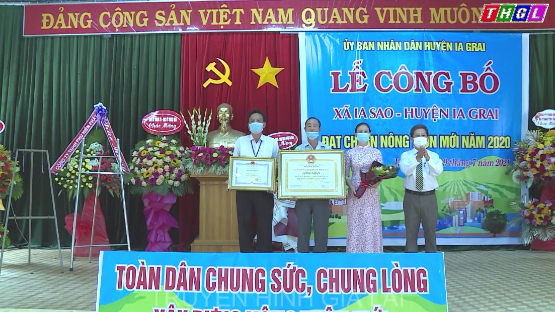 Công bố xã Ia Sao đạt chuẩn Nông thôn mới