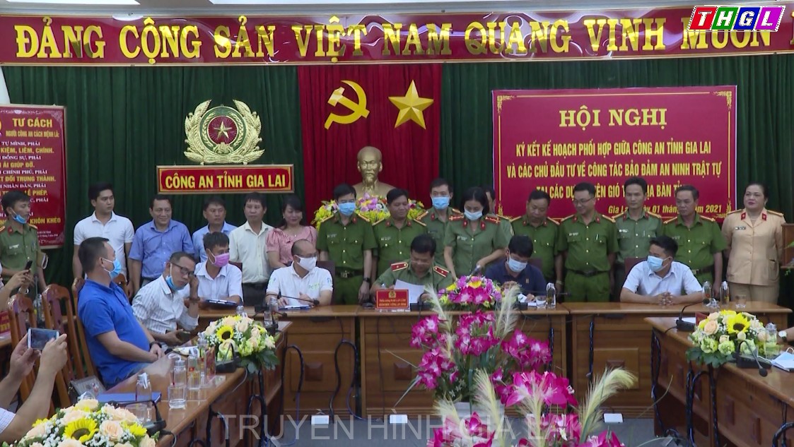 Ký kết kế hoạch phối hợp giữa Công an tỉnh và các Dự án điện gió trên địa bàn tỉnh