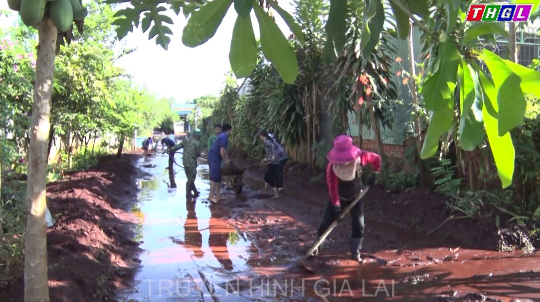 Ngập lụt cục bộ trên quốc lộ 19B, người dân thị trấn Chư Ty, huyện Đức Cơ bức xúc