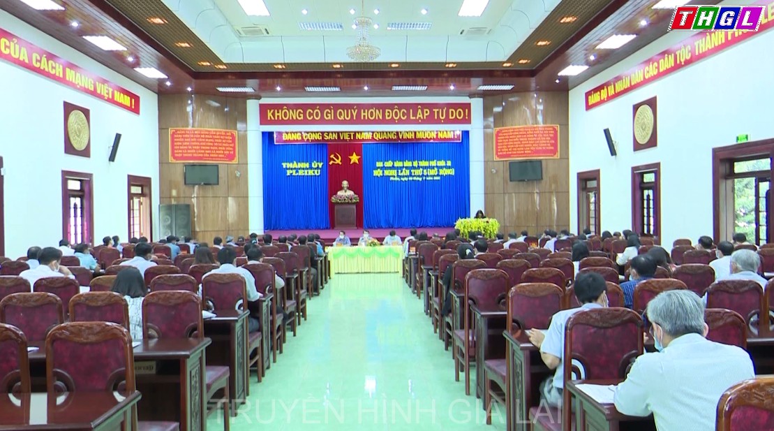 Thành ủy Pleiku tổ chức Hội nghị Ban Chấp hành Đảng bộ thành phố Pleiku lần thứ 5 ( mở rộng)