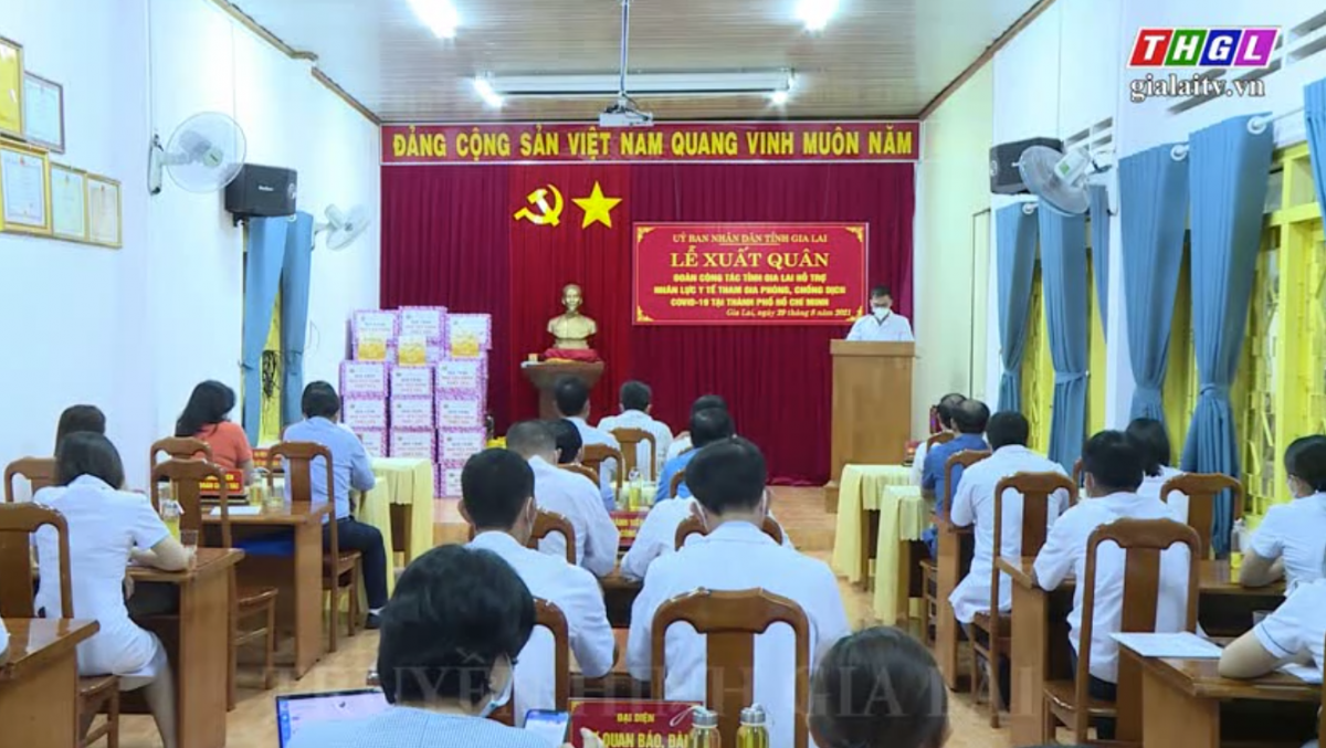 UBND tỉnh Gia Lai tổ chức Lễ xuất quân của lực lượng tham gia chống dịch bệnh Covid – 19 tại Tp. Hồ Chí Minh