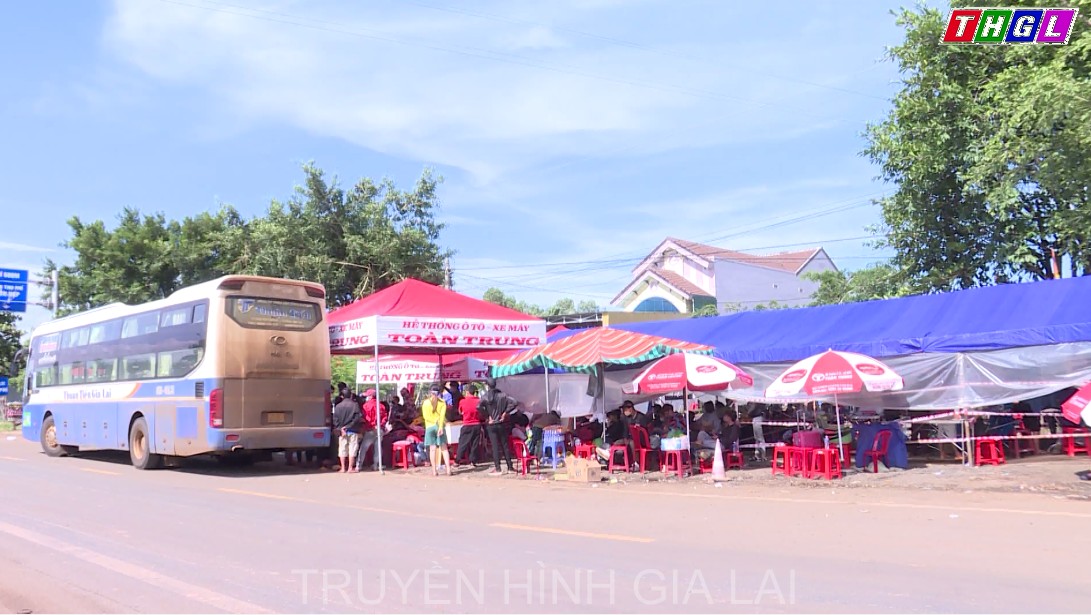 Chốt kiểm soát dịch Covid-19 Cầu 110 trong ngày đầu thực hiện Công văn 1063 của  UBND tỉnh Gia Lai