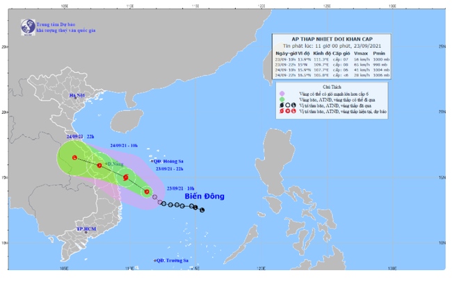Tin bão khẩn cấp cơn bão số 6 (Dianmu)