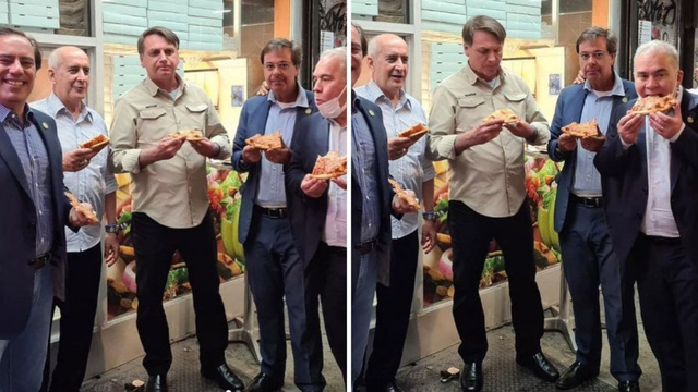 Không tiêm vaccine, Tổng thống Brazil phải đứng ăn pizza ngoài vỉa hè tại New York