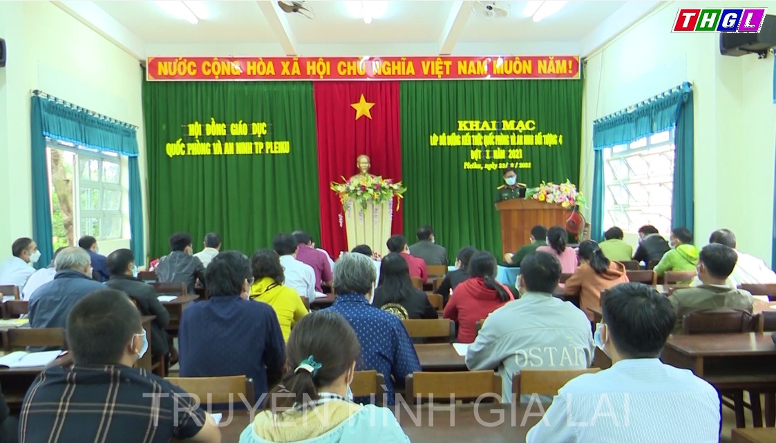 Ban Chỉ huy Quân sự TP. Pleiku tổ chức lớp bồi dưỡng kiến thức QP-AN đợt 1 năm 2021