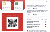 Cấp mã QR qua ứng dụng khai báo di chuyển VNEID