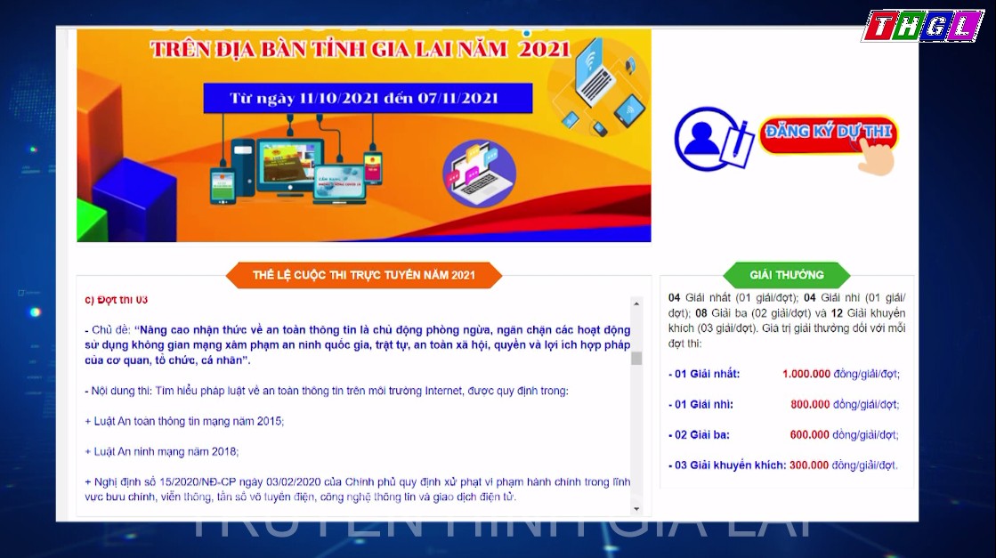  Cuộc thi trực tuyến tìm hiểu pháp luật trên địa bàn tỉnh Gia Lai