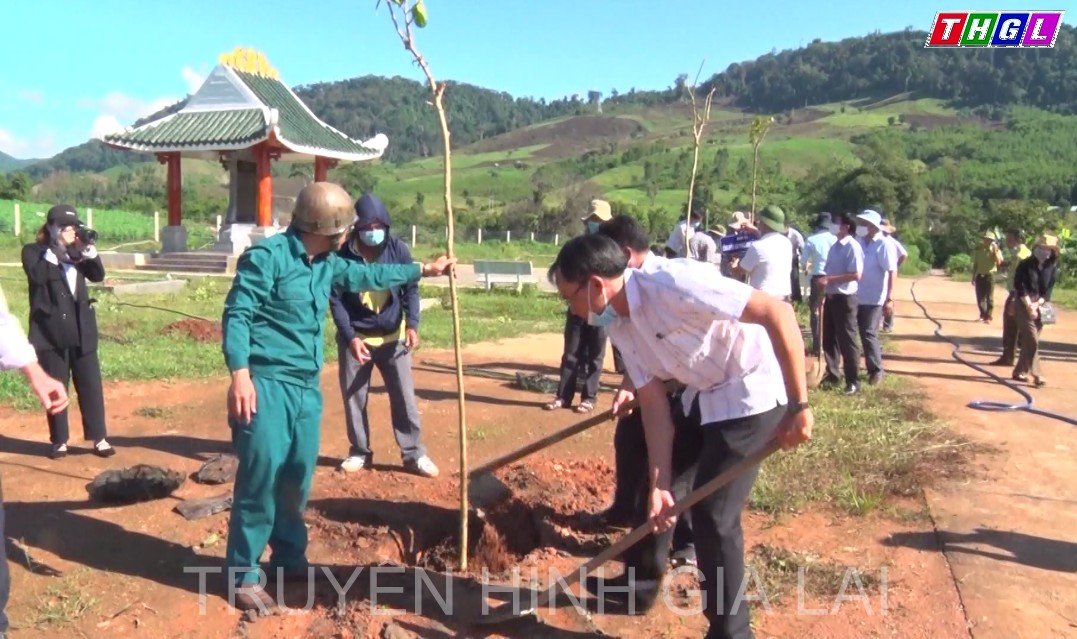 Văn phòng UBND tỉnh Gia Lai phối hợp với UBND huyện Kbang tổ chức trồng cây “Đời đời nhớ ơn Bác Hồ” năm 2021