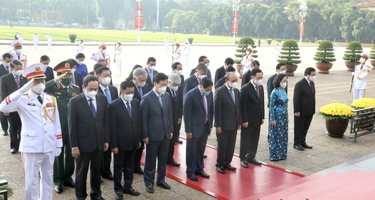 Lãnh đạo Đảng, Nhà nước vào Lăng viếng Chủ tịch Hồ Chí Minh nhân kỷ niệm 76 năm Quốc khánh 2/9
