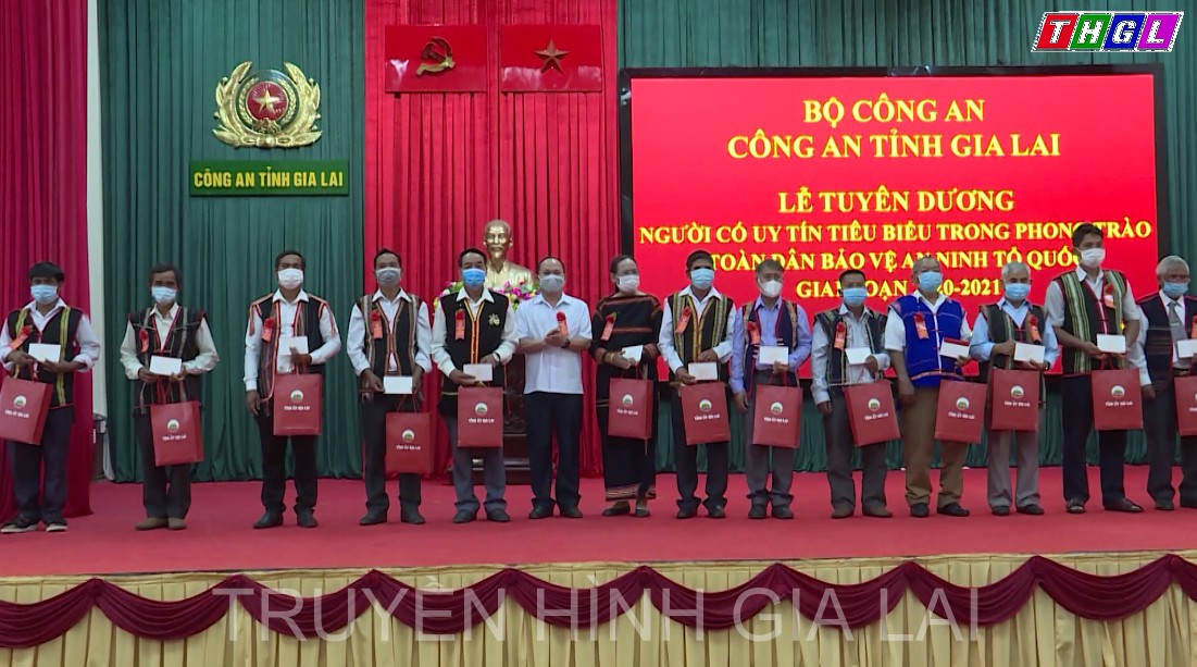 Công an tỉnh Gia Lai tuyên dương người có uy tín tiêu biểu trong phong trào toàn dân  bảo vệ an ninh Tổ quốc giai đoạn 2020 – 2021