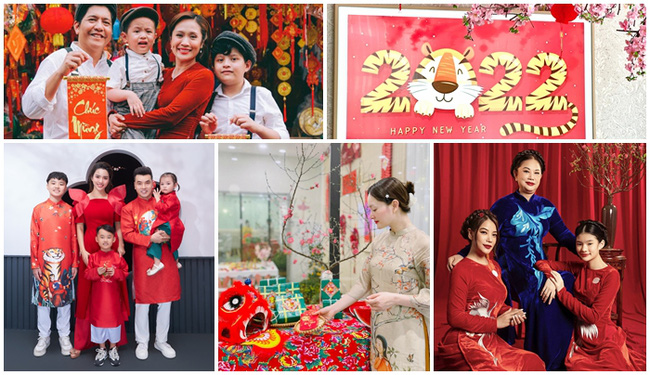 Không khí Tết tràn ngập gia đình sao Việt
