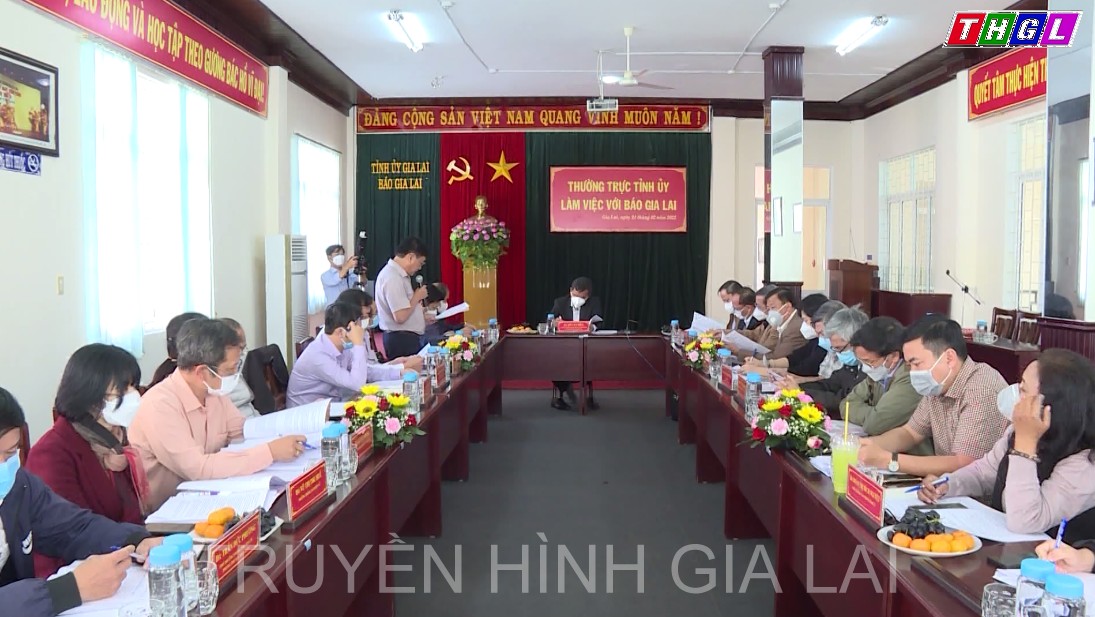 Thường trực Tỉnh ủy làm việc với Báo Gia Lai