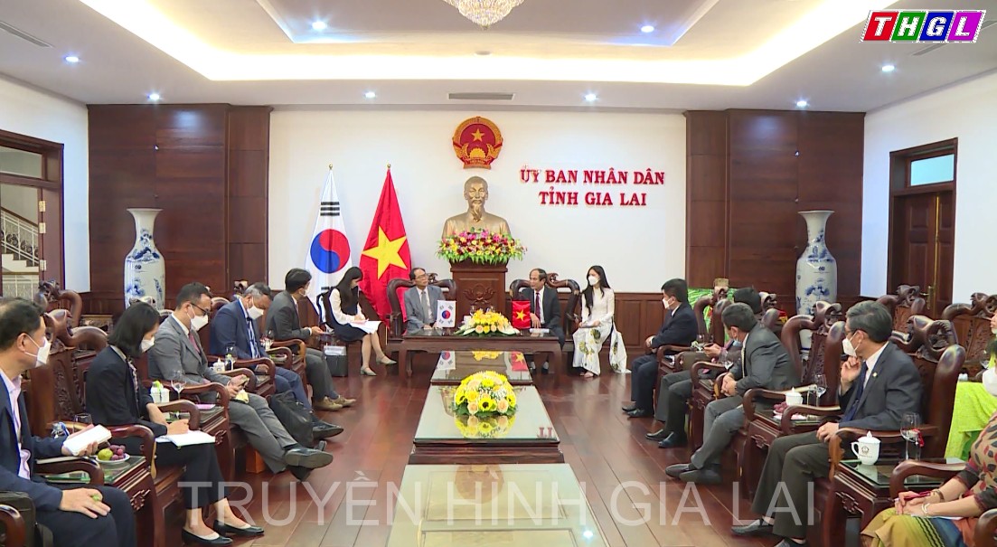 Chủ tịch UBND tỉnh Gia Lai Võ Ngọc Thành tiếp ngài Park Noh-wan – Đại sứ Hàn Quốc tại Việt Nam