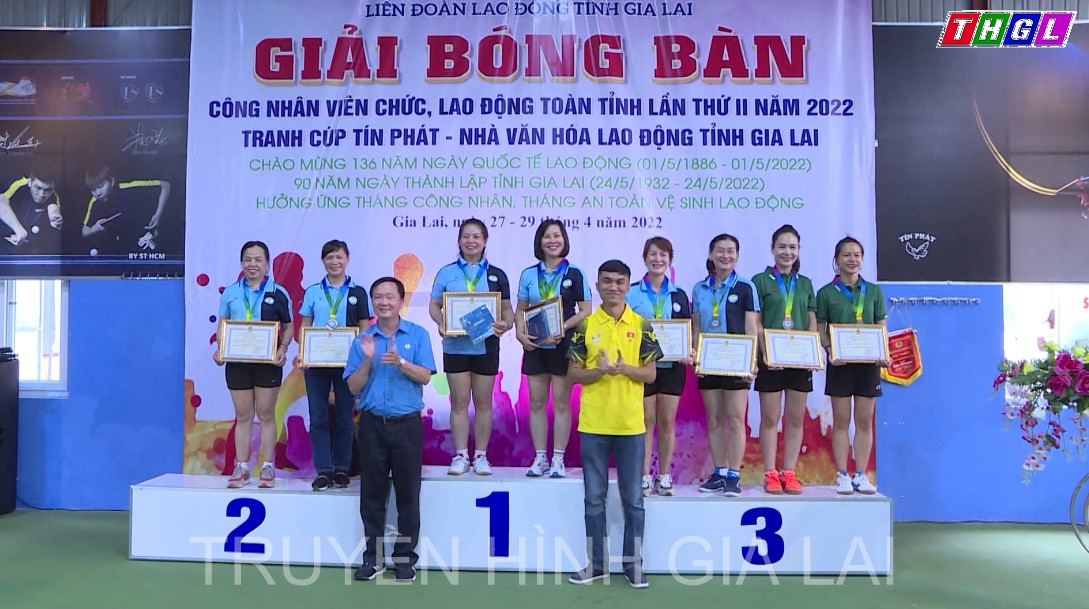 Bế mạc Giải bóng bàn CNVC-LĐ toàn tỉnh lần thứ II,  năm 2022