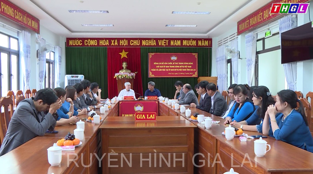 Bí thư Trung ương Đảng, Chủ tịch Ủy ban Trung ương Mặt trận Tổ quốc Việt Nam Đỗ Văn Chiến thăm, làm việc với Ủy ban Mặt trận Tổ quốc Việt Nam tỉnh