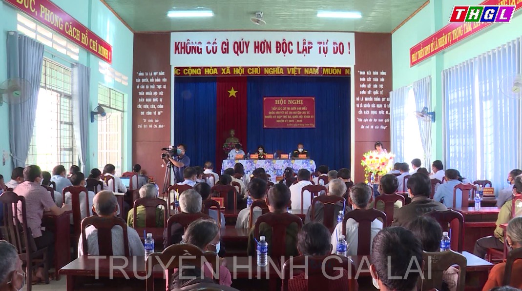 Đoàn đại biểu Quốc hội tỉnh Gia Lai tiếp xúc cử tri trước kỳ họp thứ 3, Quốc hội khóa XV tại huyện Chư Sê và Chư Păh .