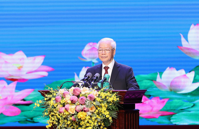 Diễn văn của Tổng Bí thư tại Lễ kỷ niệm 60 năm Ngày thiết lập quan hệ ngoại giao và 45 năm Ngày ký Hiệp ước Hữu nghị và hợp tác Việt Nam-Lào