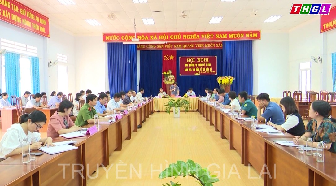 Thường vụ Thành ủy Pleiku làm việc với tập thể Đảng ủy xã Biển Hồ