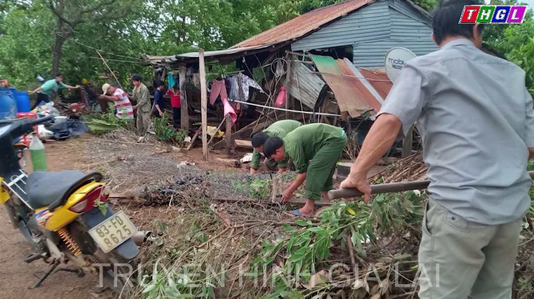 Chư Prông tập trung khắc phục thiệt hai sau mưa lũ