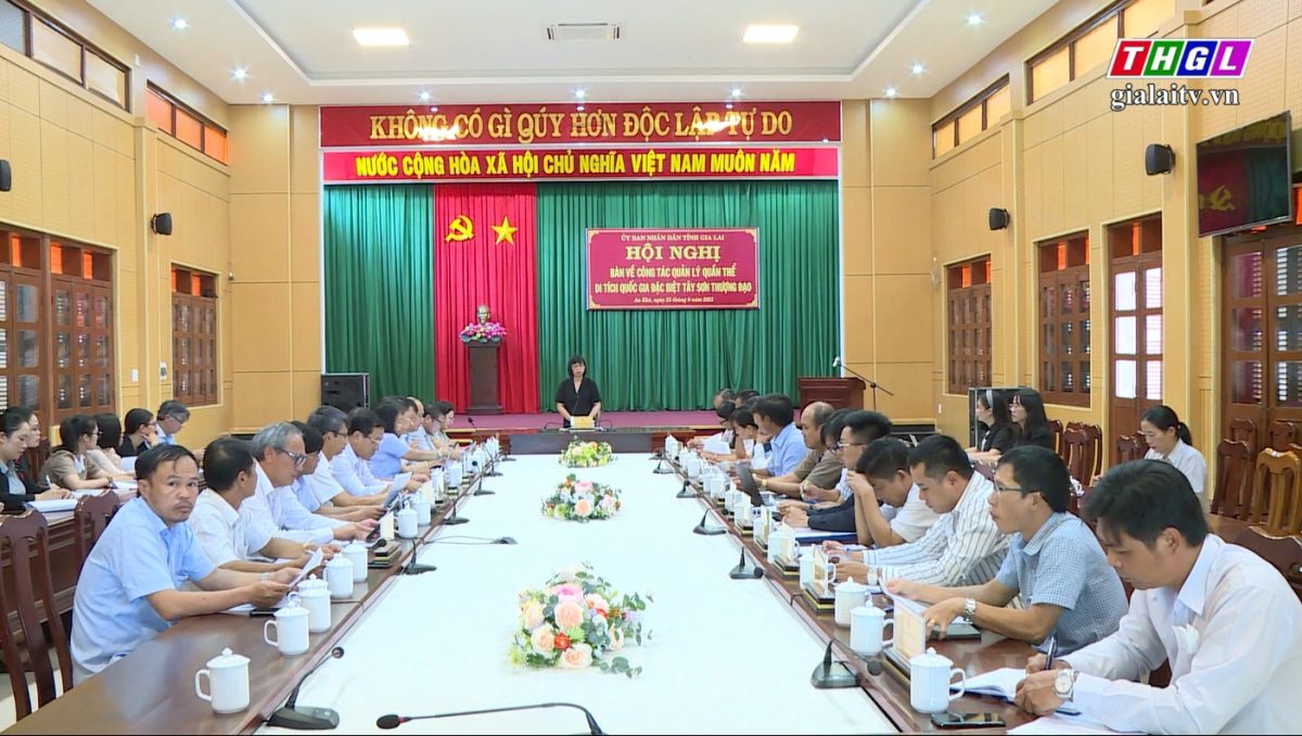 Phó Chủ tịch UBND tỉnh Nguyễn Thị Thanh Lịch chủ trì Hội nghị Bàn về công tác quản lý quần thể di tích quốc gia đặc biệt  Tây Sơn Thượng Đạo