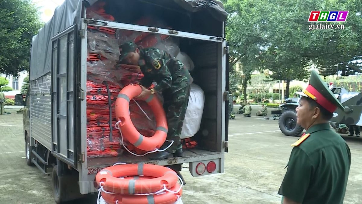 Cán bộ, chiến sĩ lực lượng vũ trang Gia Lai sẵn sàng đối phó với Bão số 4