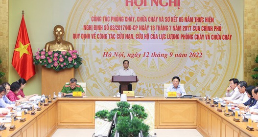 Thủ tướng: Những vụ cháy nghiêm trọng cho thấy tình hình khẩn cấp, đặt ra yêu cầu, nhiệm vụ, tư duy, cách tiếp cận mới