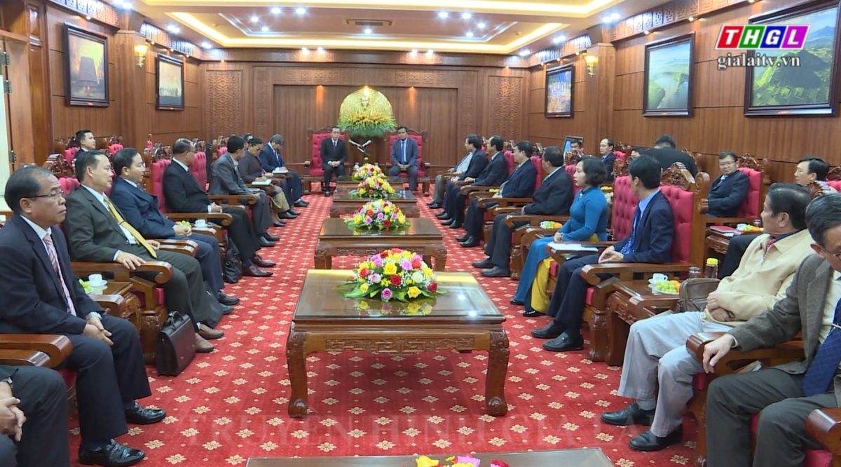 Thường trực Tỉnh ủy Gia Lai tiếp, làm việc với Đoàn lãnh đạo cấp cao tỉnh Sa La Van – Nước CHDCND Lào