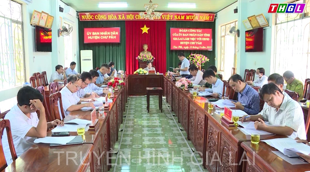 Đoàn công tác của UBND tỉnh Gia Lai làm việc với huyện Chư Păh